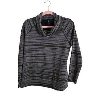 Kuhl Piper Pullover Black Gray Cowl Neck Long Sleeve Size M